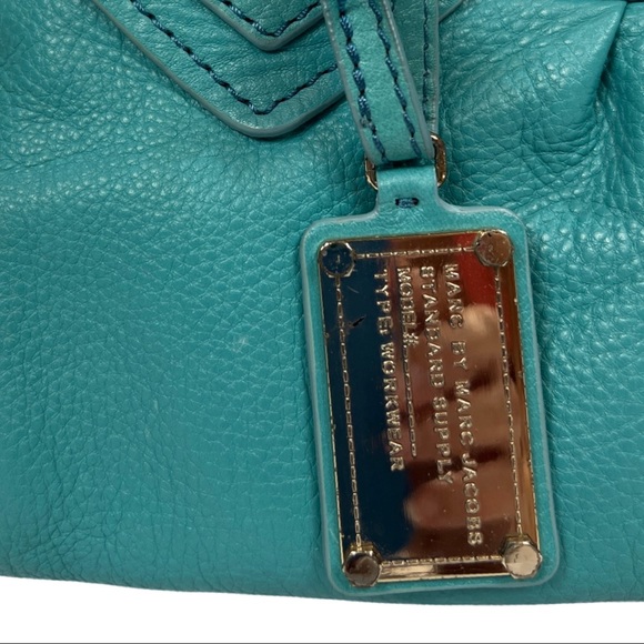 MARC BY MARC JACOBS CLASSIC Q GROOVEE LEATHER, Turquoise blue bag - Picture 4 of 16